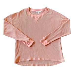 SEVEN7 peach long sleeved thermal shirt size Large